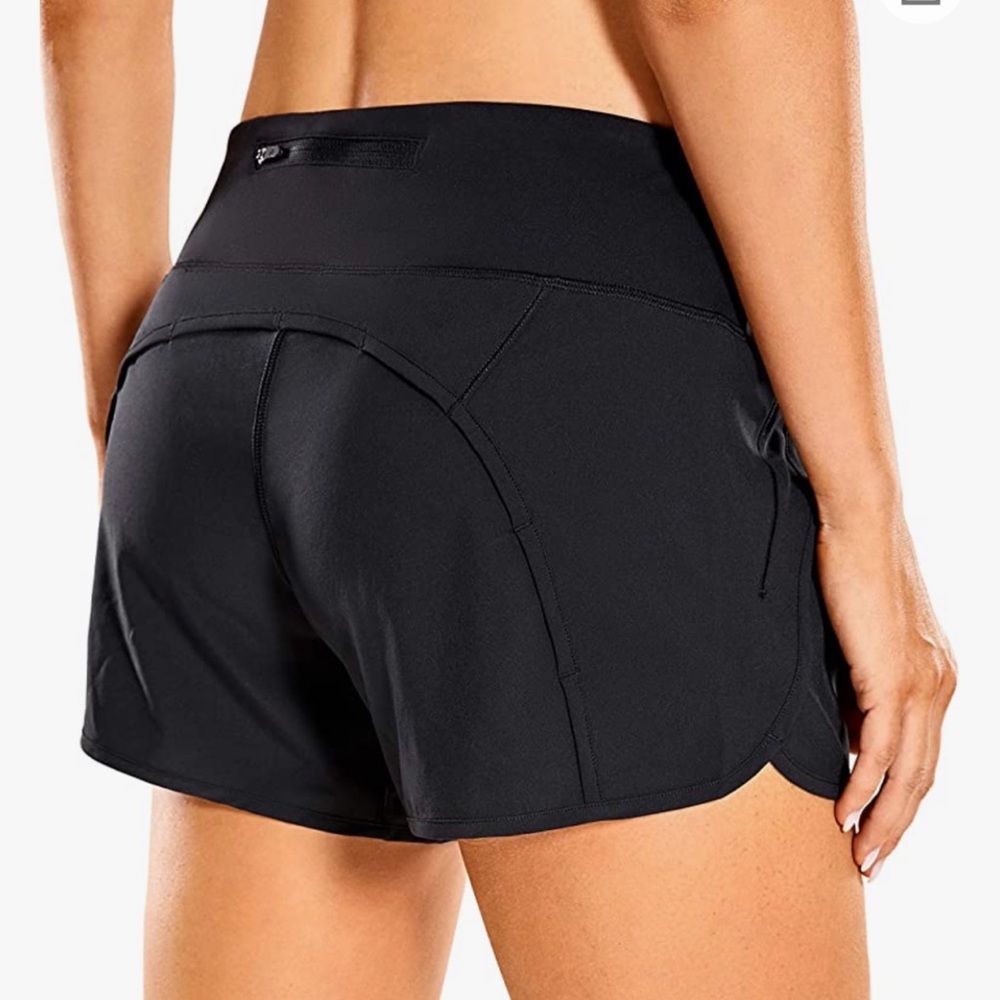 Black running shorts